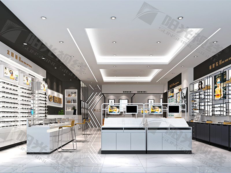 河南博視眼鏡店雙層復式結(jié)構(gòu)裝修設(shè)計圖
