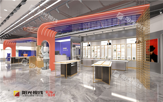 河北邢臺眼鏡店工業(yè)風(fēng)設(shè)計效果圖