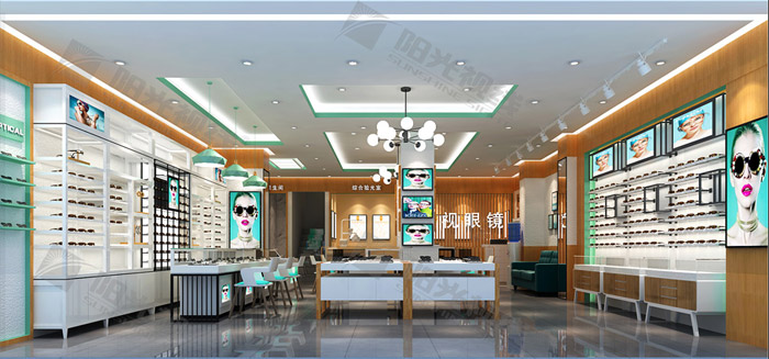 眼鏡店裝修公司，眼鏡店裝修設(shè)計(jì)，眼鏡展柜，眼鏡店裝修效果圖
