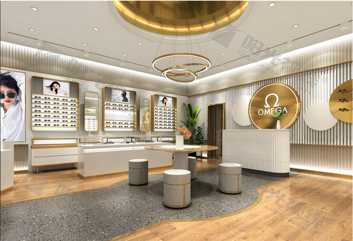 商場(chǎng)眼鏡店OMEGA店裝修設(shè)計(jì)案例
